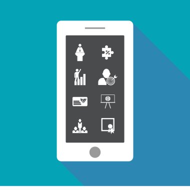 düz montaj tarzı simgeleri Tema iş