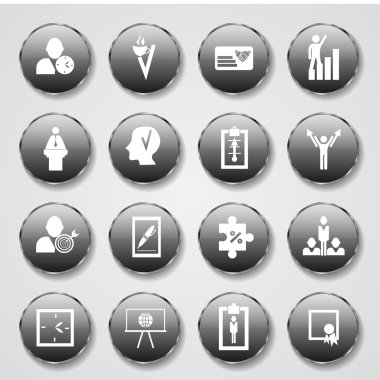 düz montaj tarzı simgeleri Tema iş