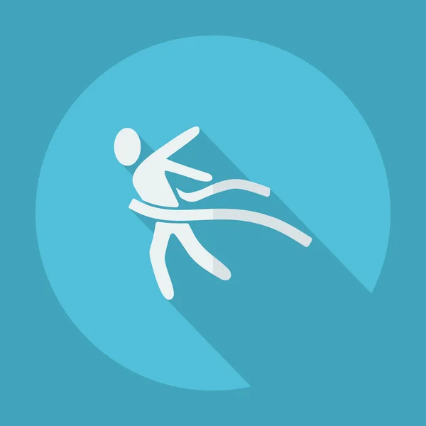 Flat running man icon business theme — Stock Vector