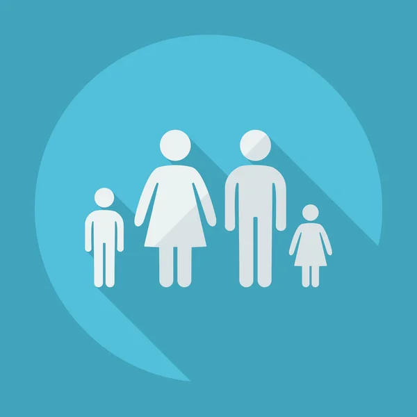 Stick figure family dad mom son daughter — Stock Vector © Chorniy10