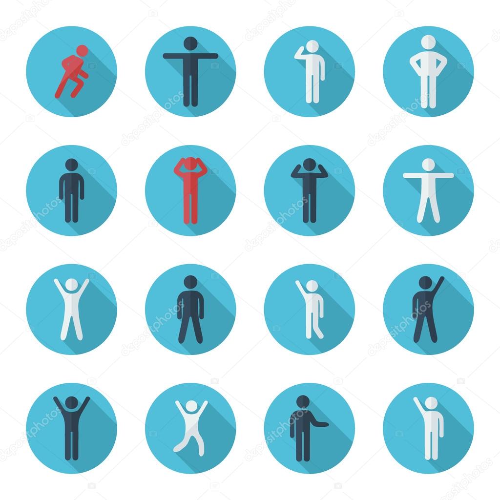 assembly of people silhouettes stick figure