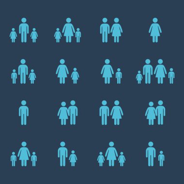 assembly of people silhouettes stick figure clipart
