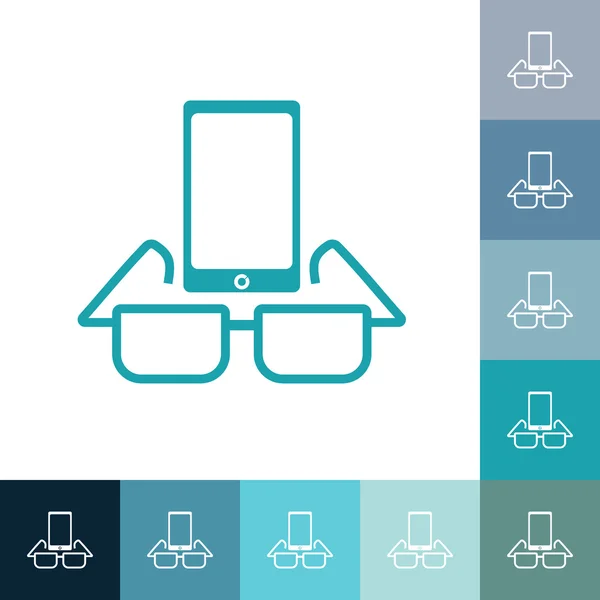 Platte gadget telefoon bedrijf pictogramthema — Stockvector