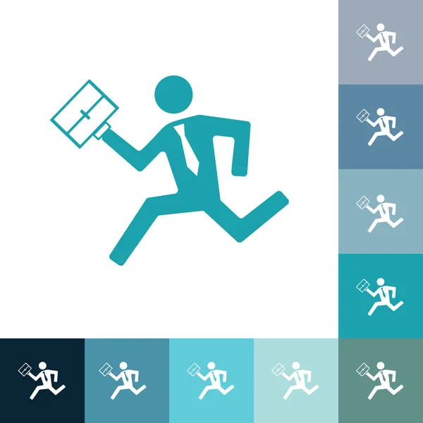 flat running man icon business theme