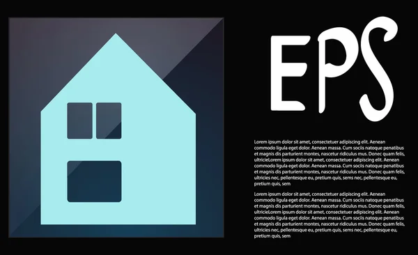 Icône vectorielle de construction de maison dans le style plat — Image vectorielle