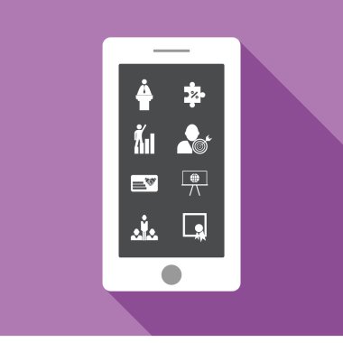 düz montaj tarzı simgeleri Tema iş