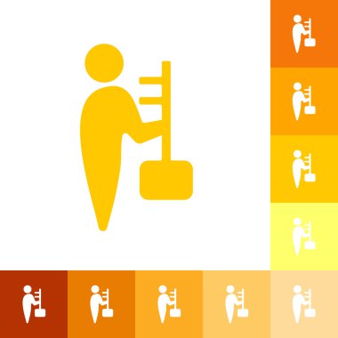 düz simgesi insanlar ve bir iş anahtar konu