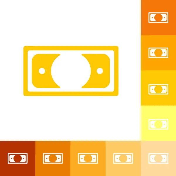 Icono plano tema del negocio de billetes — Vector de stock