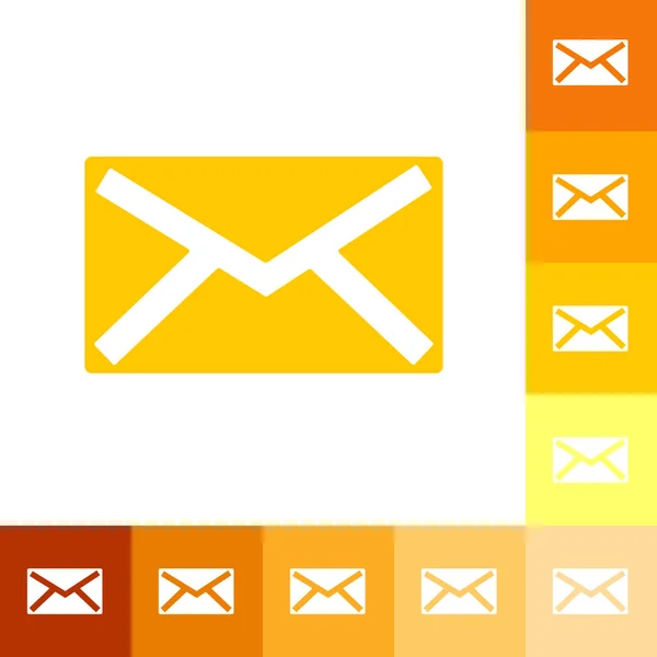 Platte thema-pictogram van de papieren envelop-business — Stockvector