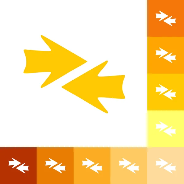 Flèche plate icônes thème d'affaires — Image vectorielle