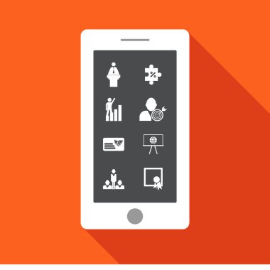 düz montaj tarzı simgeleri Tema iş