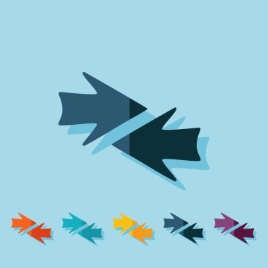 Düz ok simgeleri iş Tema