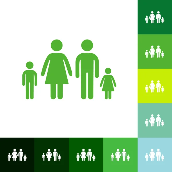 Vara figura família pai mãe filho filha —  Vetores de Stock