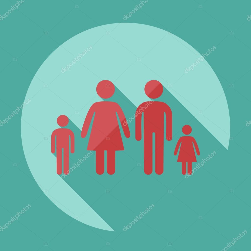 Stick figure family dad mom son daughter — Stock Vector © Chorniy10