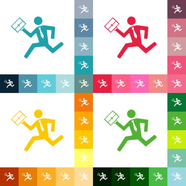 düz çalışan adam simgesi iş Tema