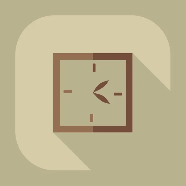 Iconos en un reloj de estilo plano — Vector de stock