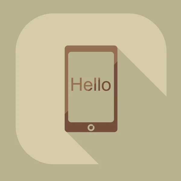 Plochá ikonu miniaplikace telefon obchodní téma — Stockový vektor