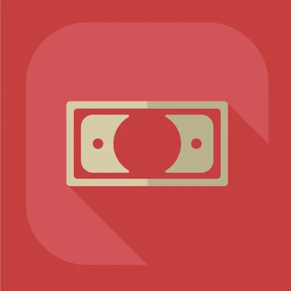 Icono plano tema del negocio de billetes — Vector de stock