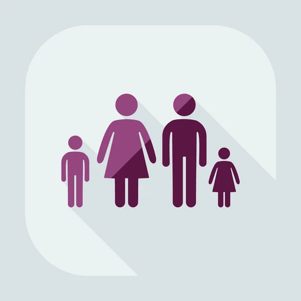 Stick figure family dad mom son daughter — Stock Vector © Chorniy10