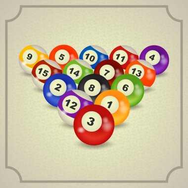 Bilardo topları piramit