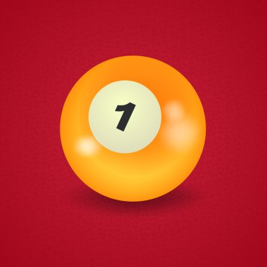 Amerikan bilardo topu 1 numaralı