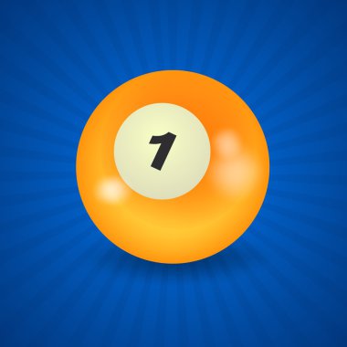 Amerikan bilardo topu 1 numaralı