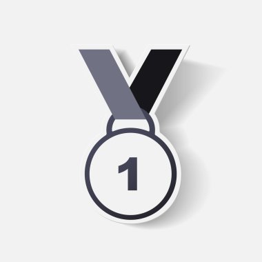 Kağıt kısaltıldı etiket: madalya