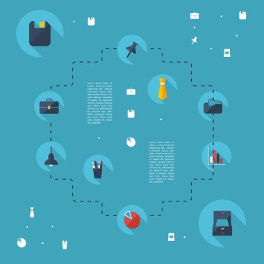 modern iş ofices nesneleri Icons set