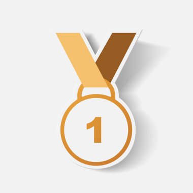 Kağıt kısaltıldı etiket: madalya