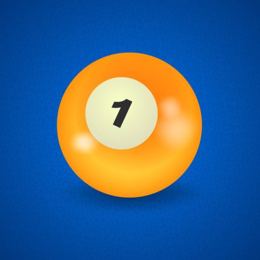Amerikan bilardo topu 1 numaralı