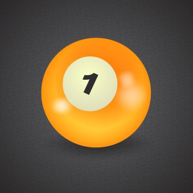 Amerikan bilardo topu 1 numaralı