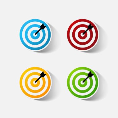 Kağıt kısaltıldı etiket: Dart hedef