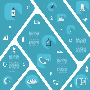 modern tasarım İslam Icons set