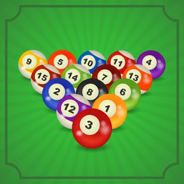 Bilardo topları piramit