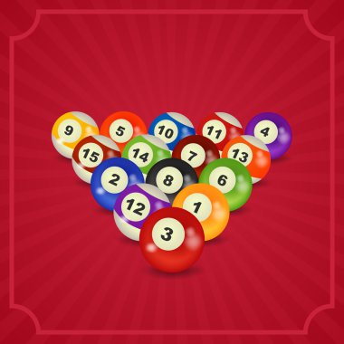 Bilardo topları piramit