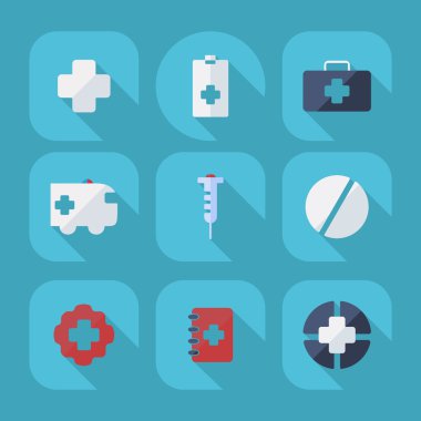 modern tasarım medecine Icons set