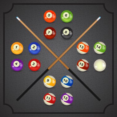 ile cue bilardo topları