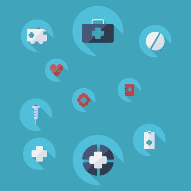 modern tasarım medecine Icons set