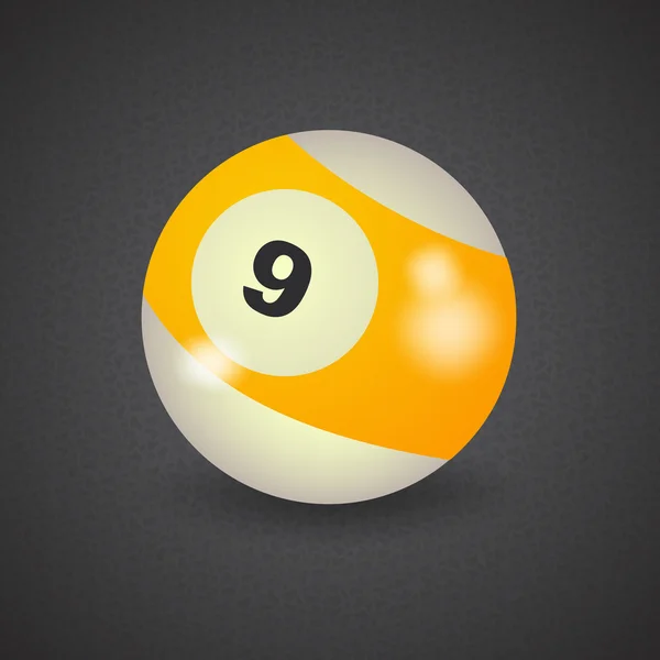 Ballon de billard américain numéro 9 — Image vectorielle