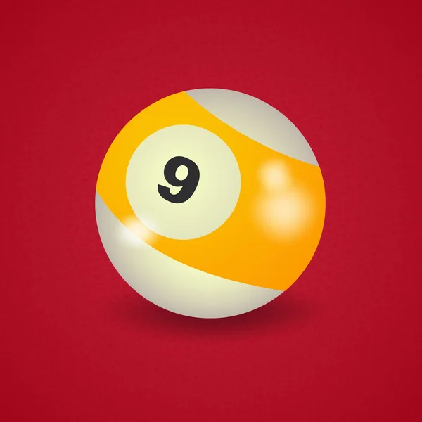 American billiard ball number 9 — Stock Vector