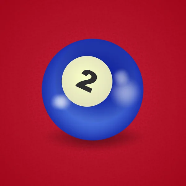 Ballon de billard américain numéro 2 — Image vectorielle