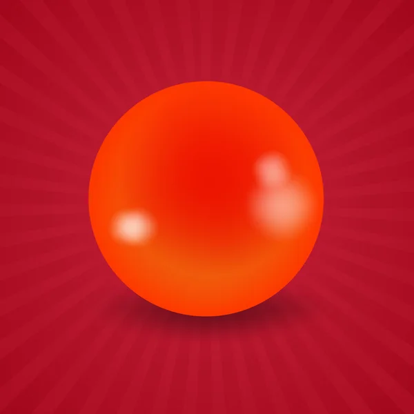American orange billiard ball — Stock Vector