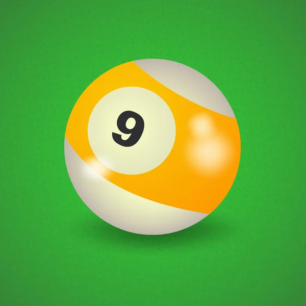 Ballon de billard américain numéro 9 — Image vectorielle