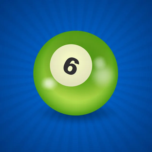 อเมริกันบิลเลียดบอลหมายเลข 6 — ภาพเวกเตอร์สต็อก