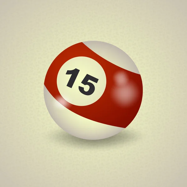 Ballon de billard américain numéro 15 — Image vectorielle