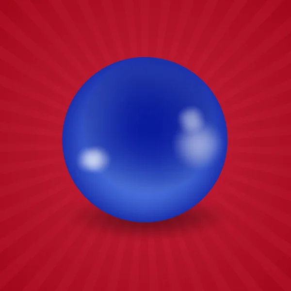 American blue billiard ball — Stock Vector