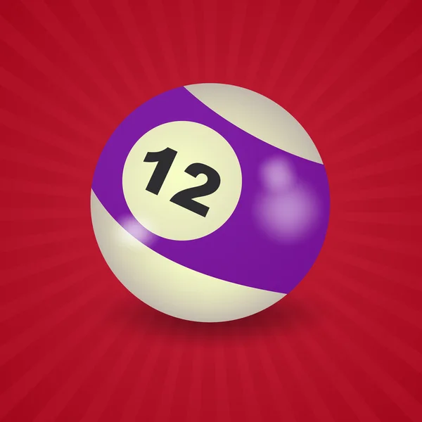 American billiard ball number 12 — Stock Vector