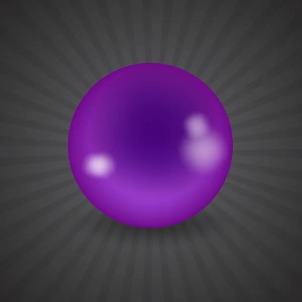American purple billiard  ball — Stock Vector