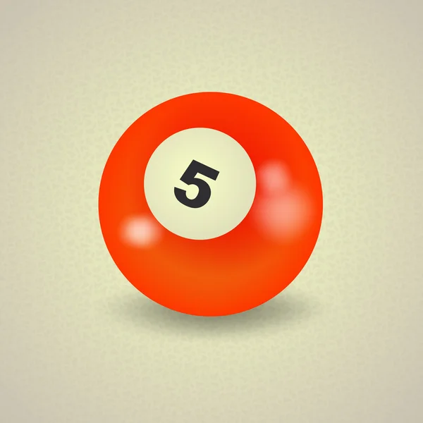 American billiard ball number 5 — Stock Vector