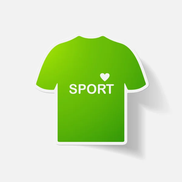 Наклейка с зажимом: футболка для спорта — стоковый вектор